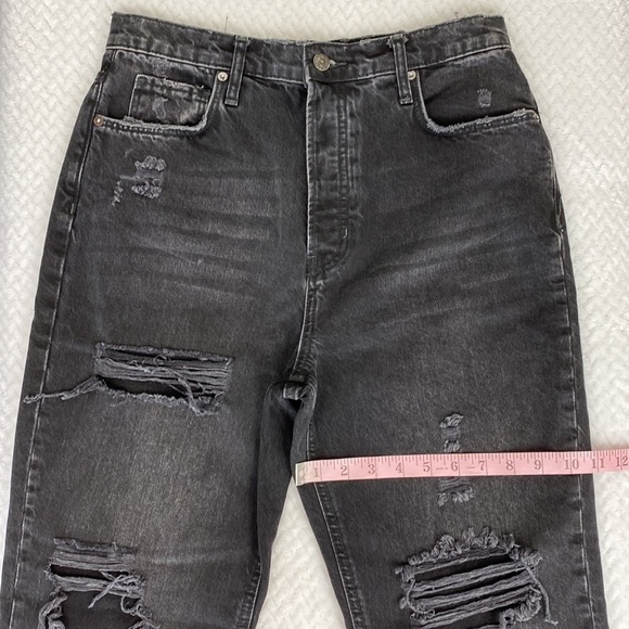 Free People We The Free Obsidian Distressed Tapered Baggy Boyfriend Jeans - Picture 7 of 17